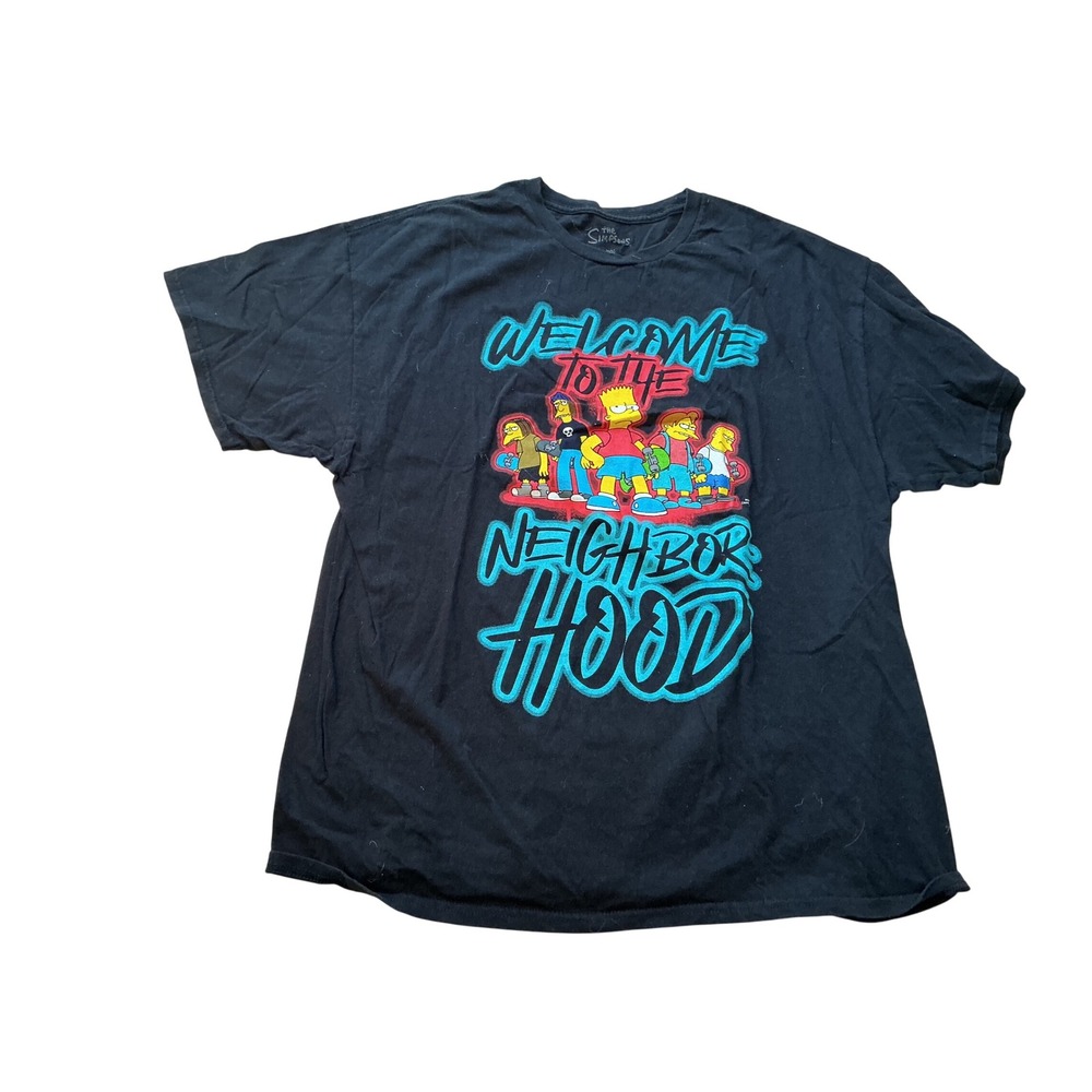 The Simpsons Welcome to the Neighborhood Bart Graphic T-Shirt Black XL